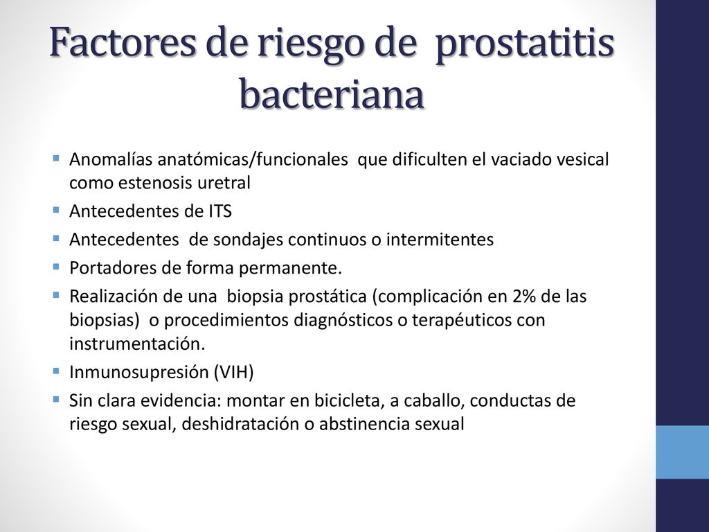 abstinencia prostatitis